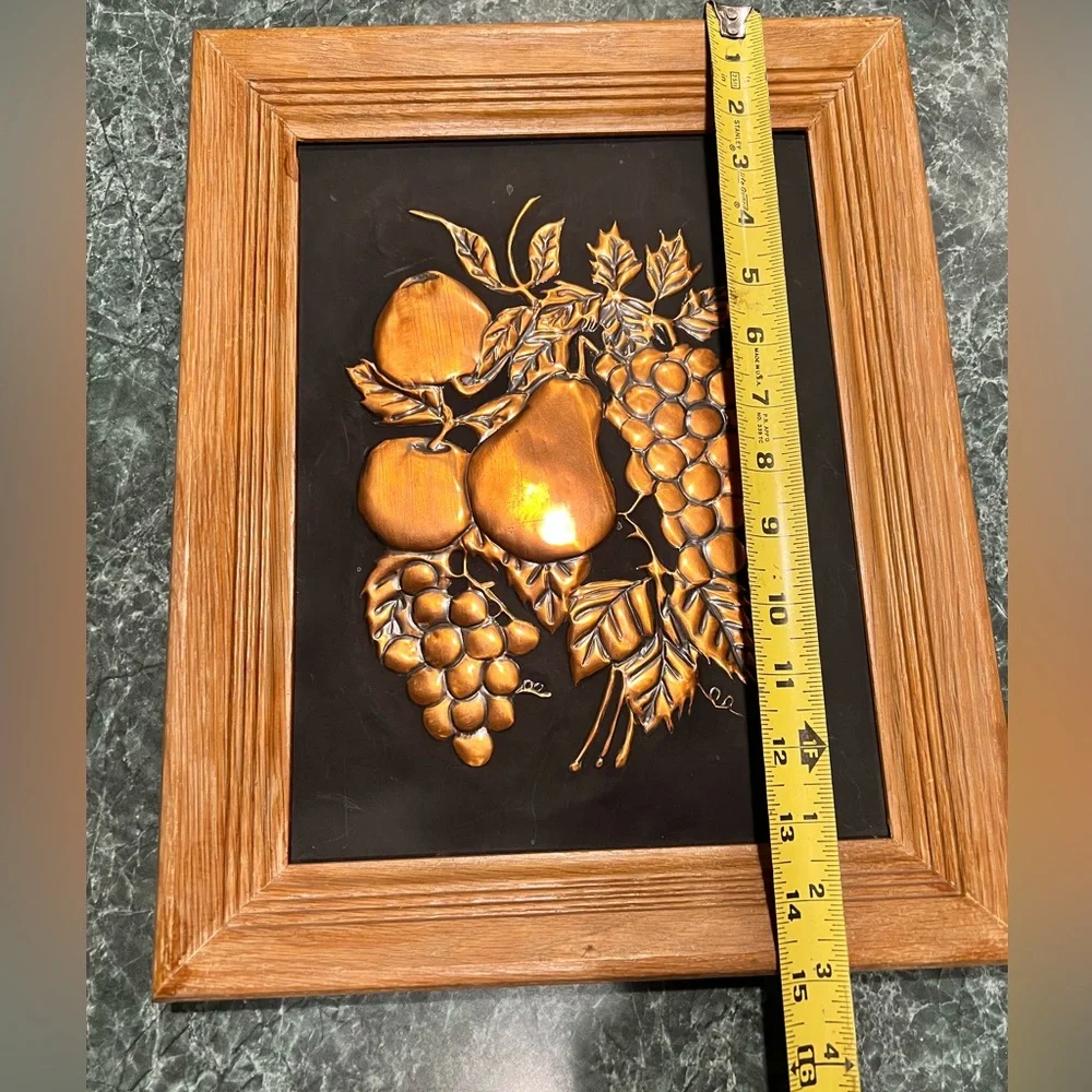 Copper Etched Art Piece - Unique, Handmade, Vintage Copper Hanging Wall Art - Picture 5 of 6